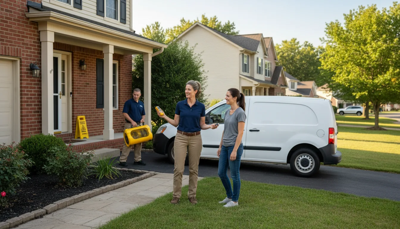 Residential water damage restoration in Apple River, IL